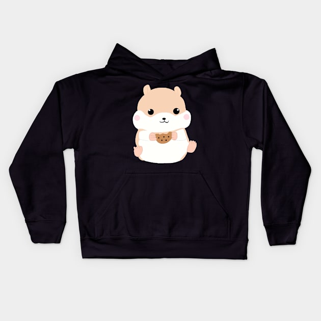 Hamster with Cookie Kids Hoodie by SweetAnimals